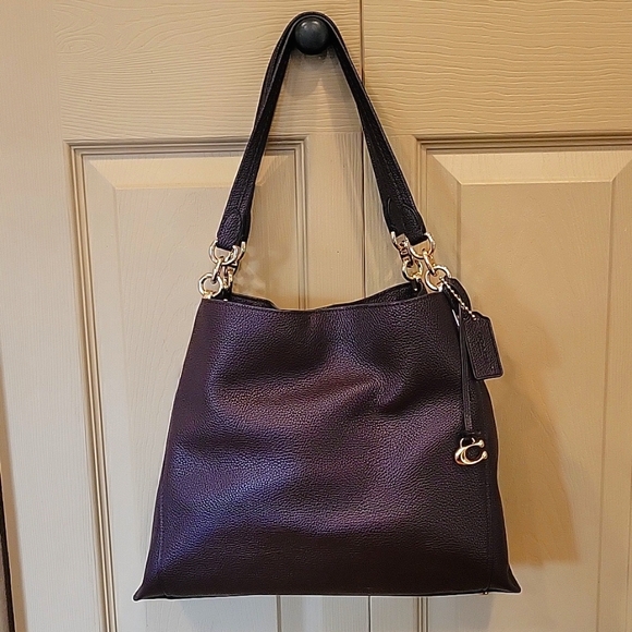 Coach Handbags - Brown/Burgundy Coach Shoulder Bag